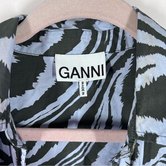 Ganni Tiger print tie front blouse - Picture 8 of 9